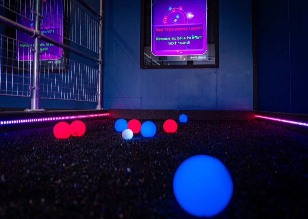 Arcade bowling lanes